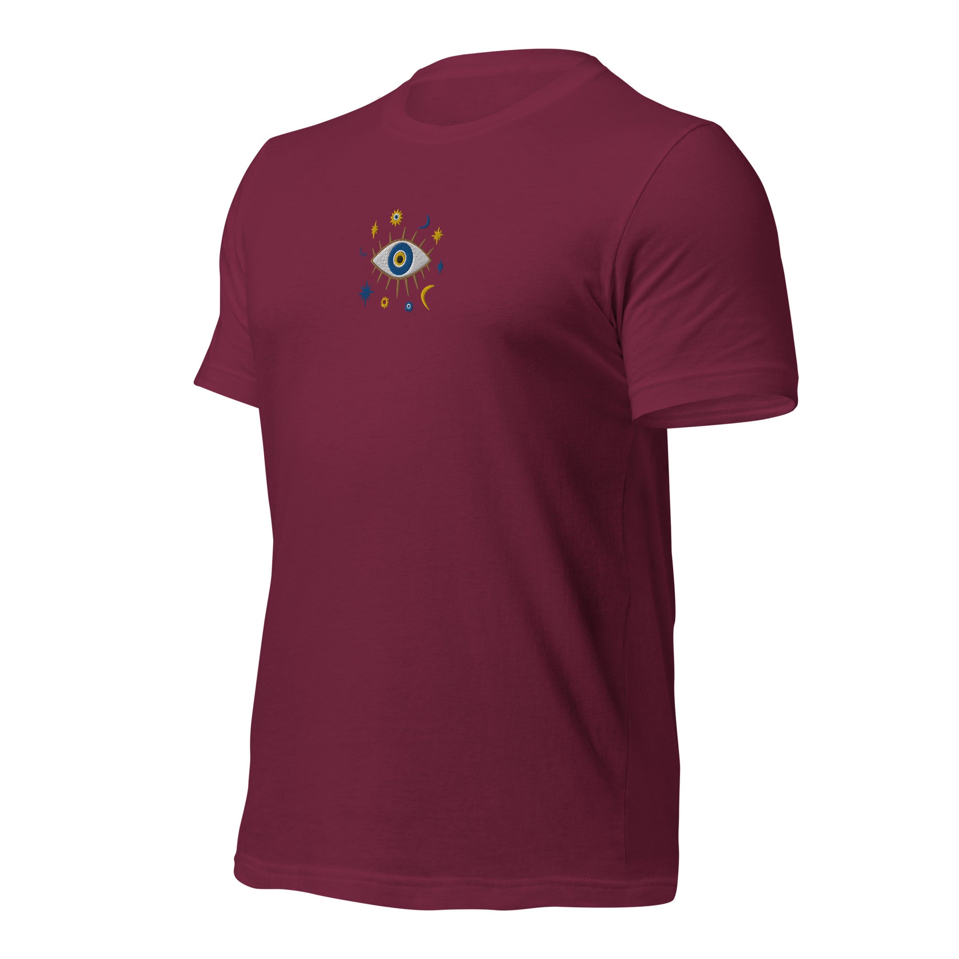 Greek Evil Eye Embroidered T-shirt - The Global Wanderer