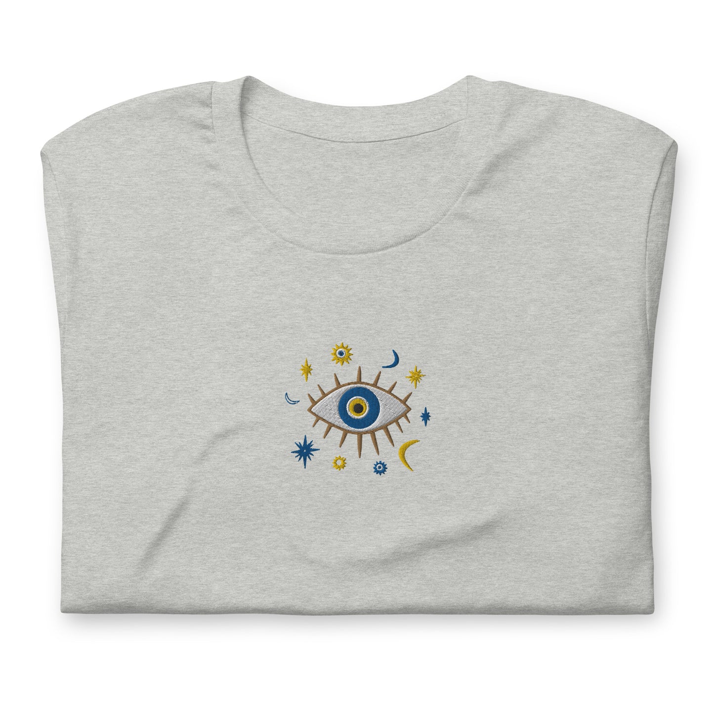 Greek Evil Eye Embroidered T-shirt - The Global Wanderer