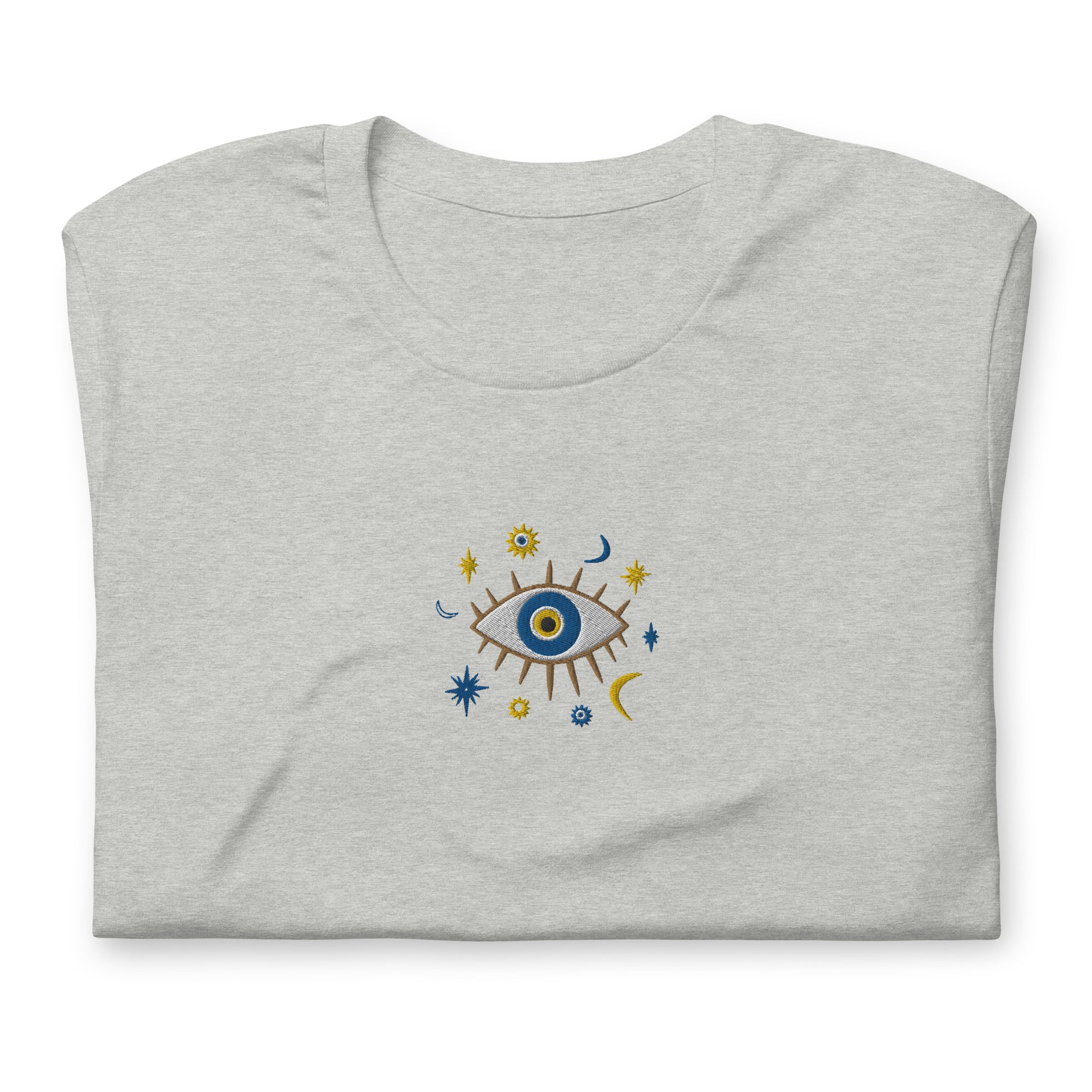 Greek Evil Eye Embroidered T-shirt - The Global Wanderer