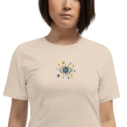 Greek Evil Eye Embroidered T-shirt - The Global Wanderer