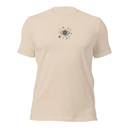 Greek Evil Eye Embroidered T-shirt - The Global Wanderer