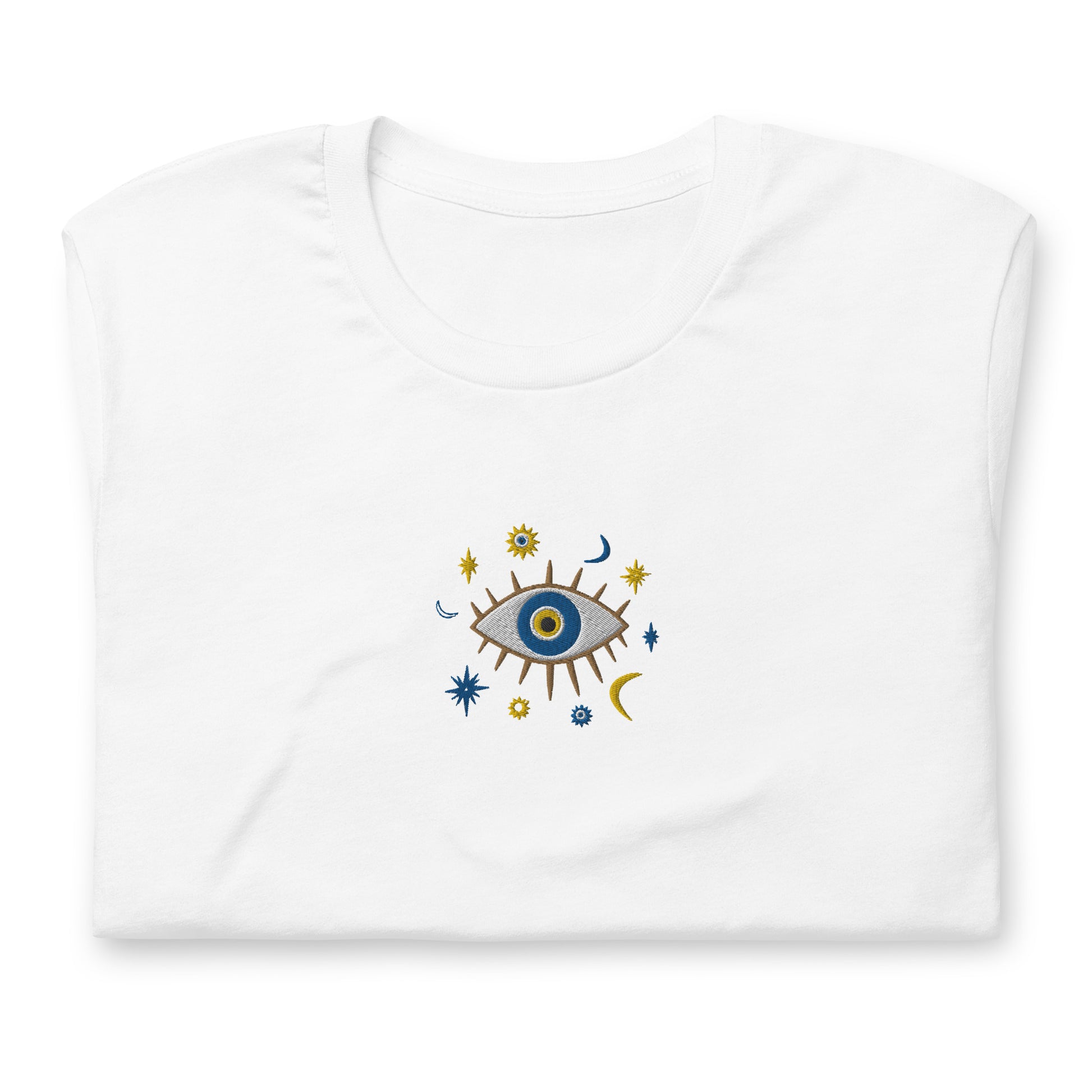 Greek Evil Eye Embroidered T-shirt - The Global Wanderer