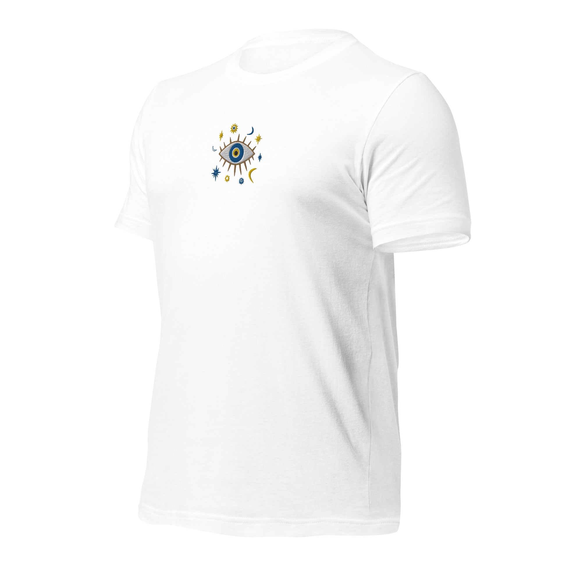 Greek Evil Eye Embroidered T-shirt - The Global Wanderer