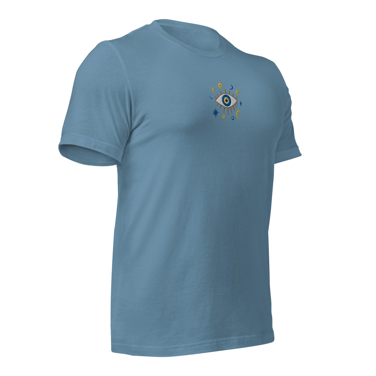 Greek Evil Eye Embroidered T-shirt - The Global Wanderer