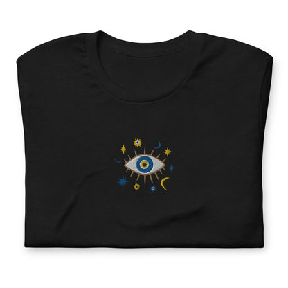 Greek Evil Eye Embroidered T-shirt - The Global Wanderer