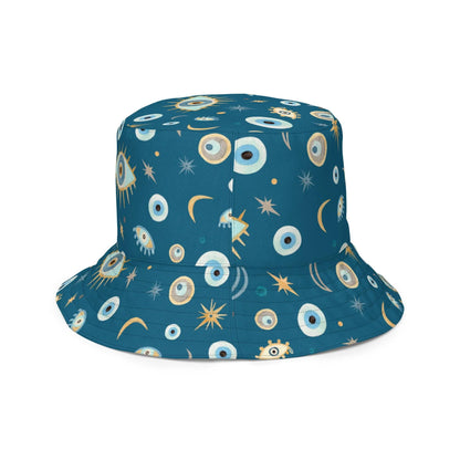 Greek Evil Eye Reversible Bucket Hat - The Global Wanderer