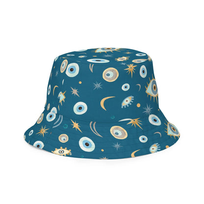 Greek Evil Eye Reversible Bucket Hat - The Global Wanderer