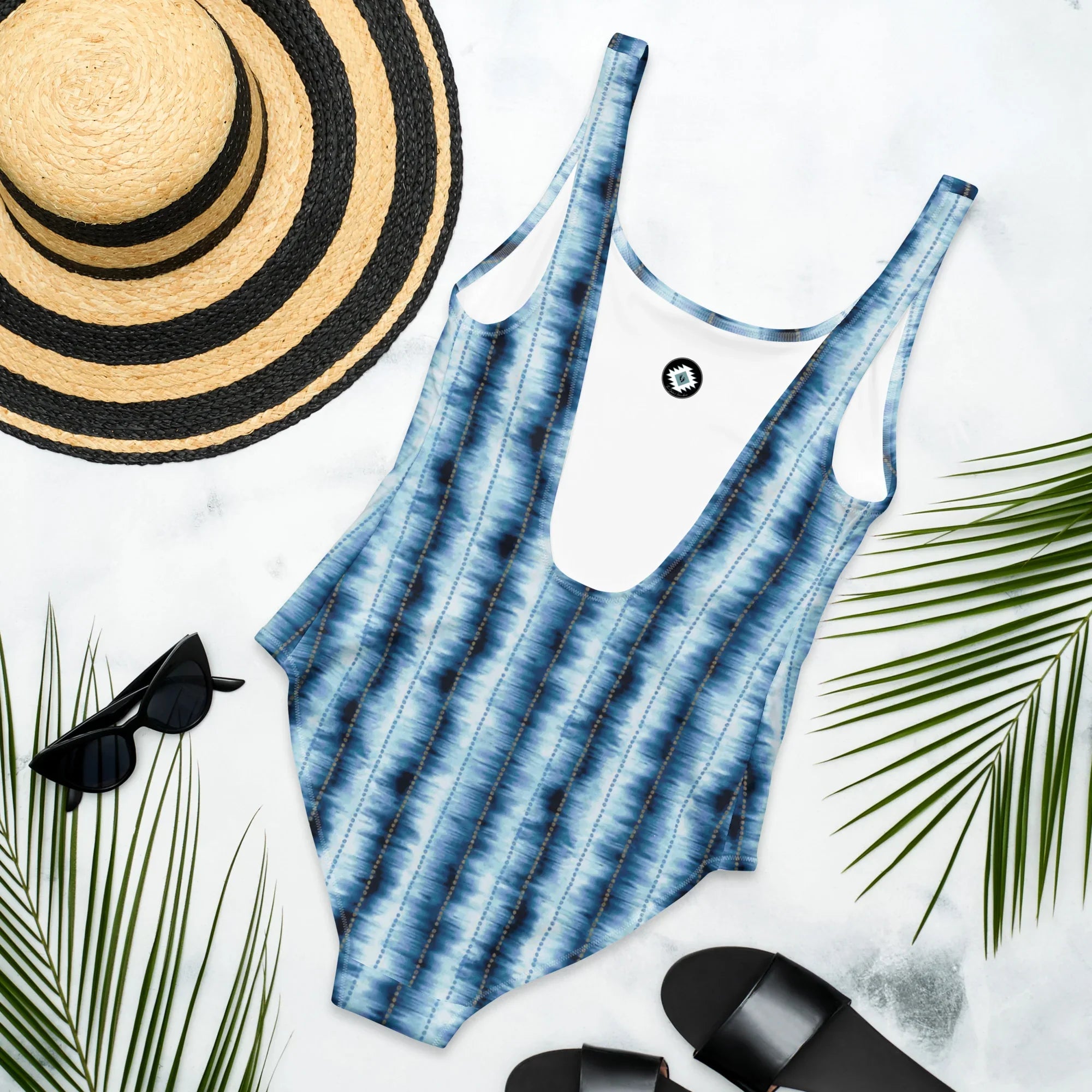 Hakone Mist Shibori One-Piece Swimsuit - The Global Wanderer