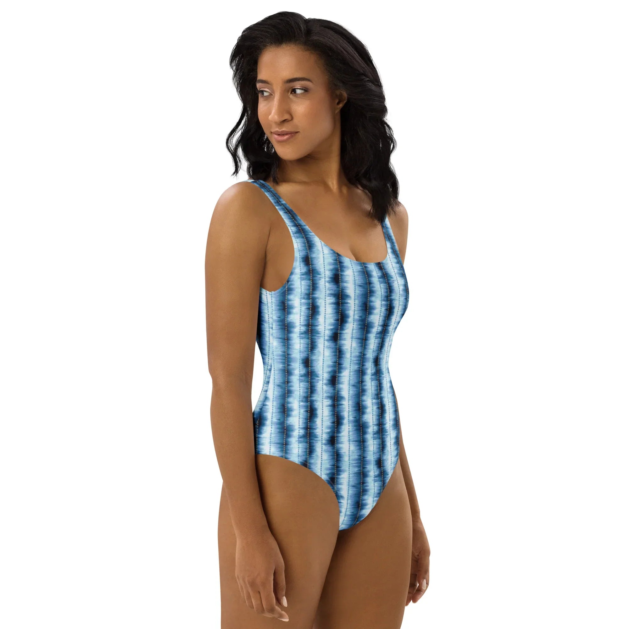 Hakone Mist Shibori One-Piece Swimsuit - The Global Wanderer
