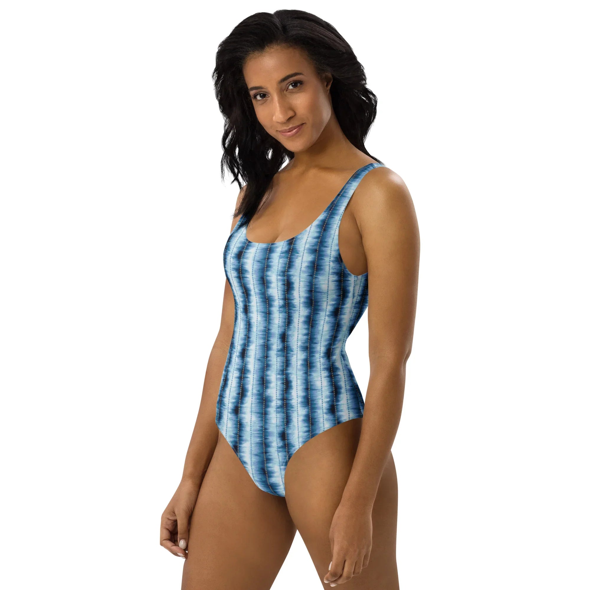 Hakone Mist Shibori One-Piece Swimsuit - The Global Wanderer
