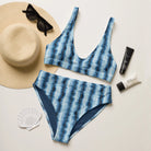 Hakone Mist Shibori Recycled High-Waisted Bikini - The Global Wanderer
