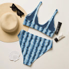 Hakone Mist Shibori Recycled High-Waisted Bikini - The Global Wanderer