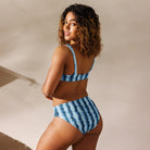 Hakone Mist Shibori Recycled High-Waisted Bikini - The Global Wanderer