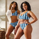 Hakone Mist Shibori Recycled High-Waisted Bikini - The Global Wanderer