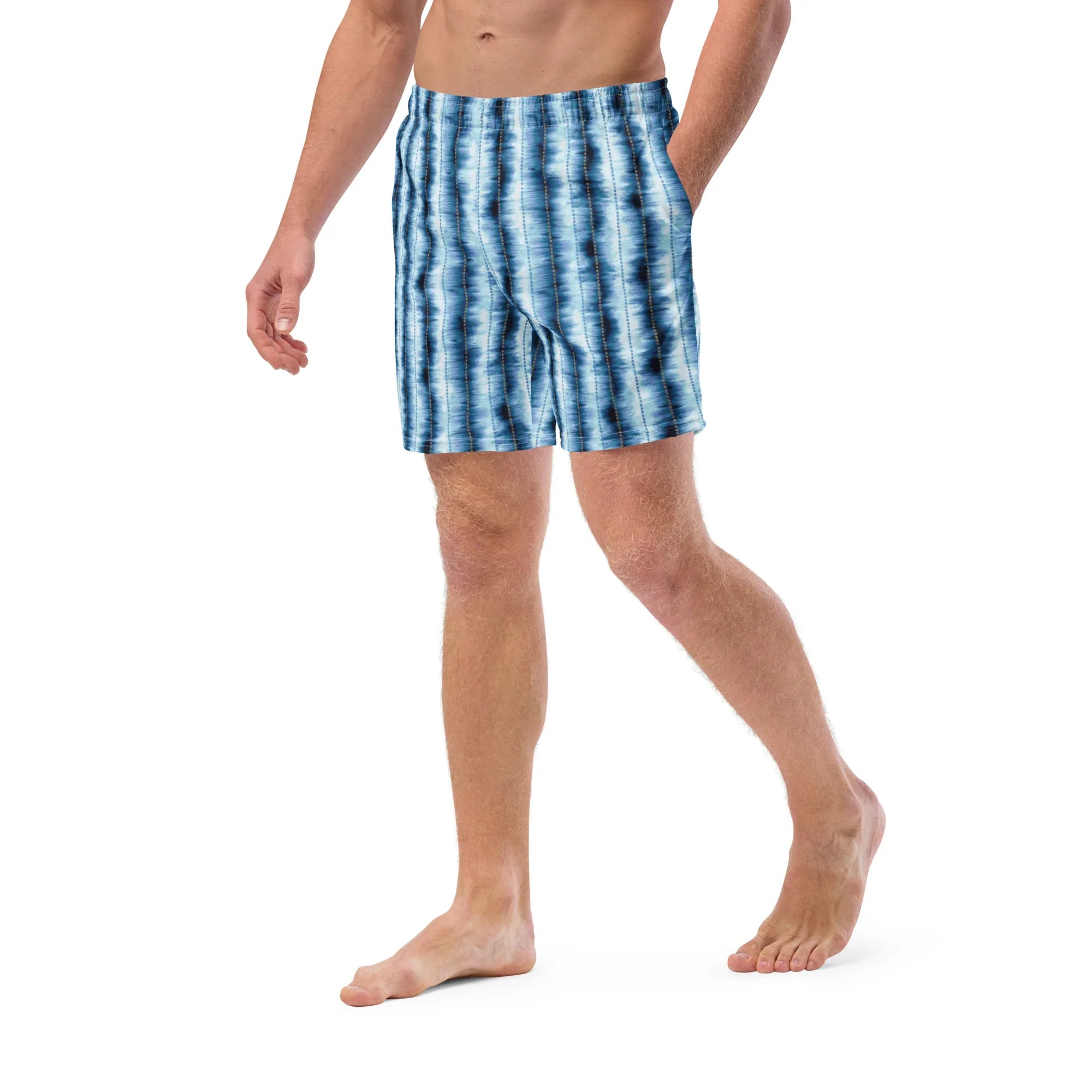 Hakone Mist Shibori Recycled Swim Trunks - The Global Wanderer
