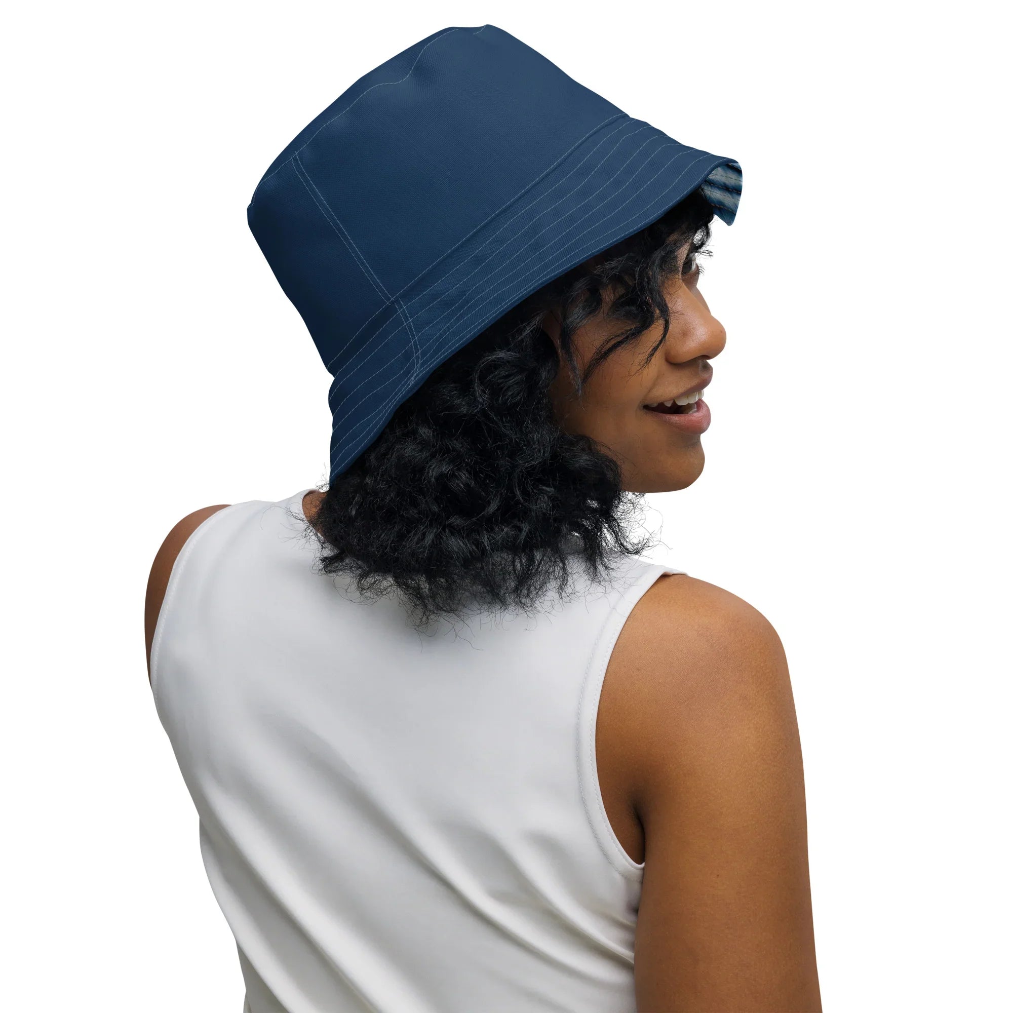Hakone Mist Shibori Reversible Bucket Hat - The Global Wanderer