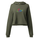 Hawaiian Tropical Leaves Cropped Hoodie - The Global Wanderer