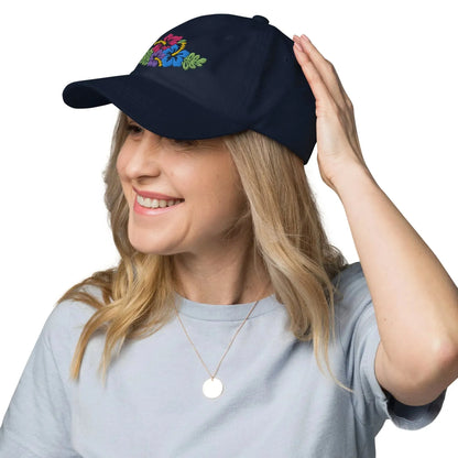 Hawaiian Tropical Leaves Embroidered Dad Hat - The Global Wanderer