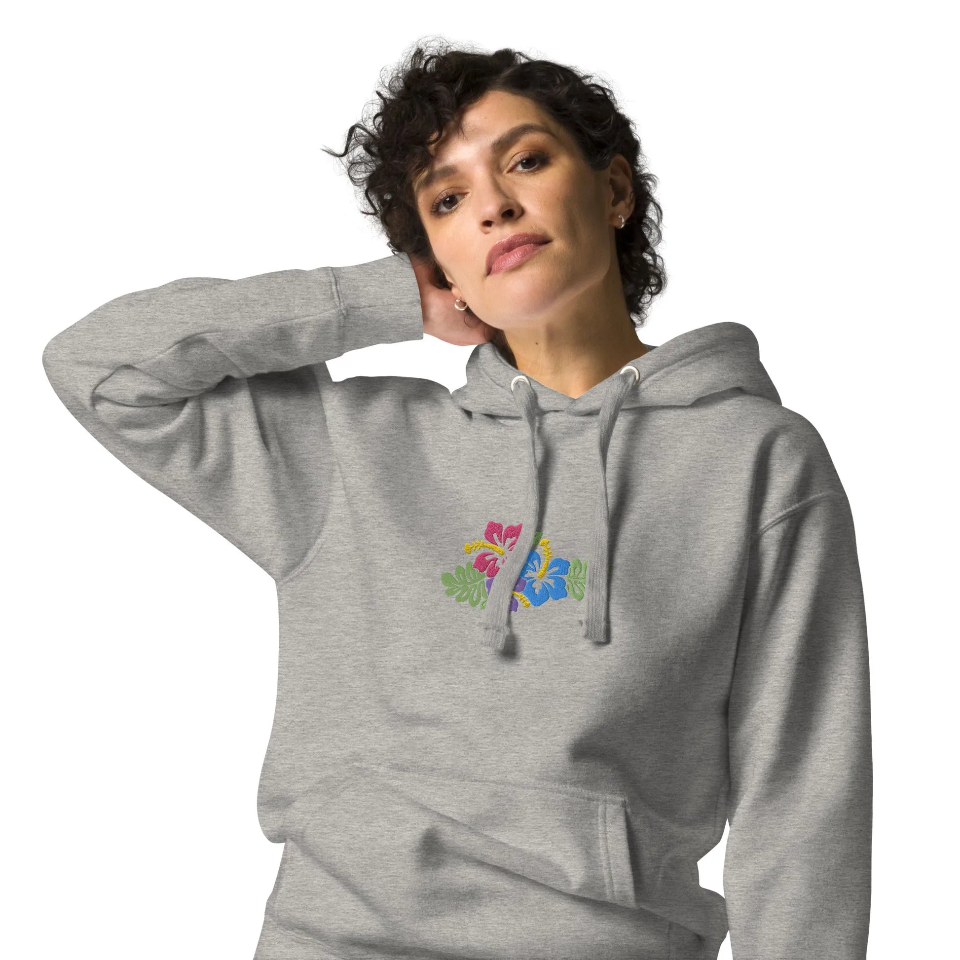 Hawaiian Tropical Leaves Embroidered Hoodie - The Global Wanderer