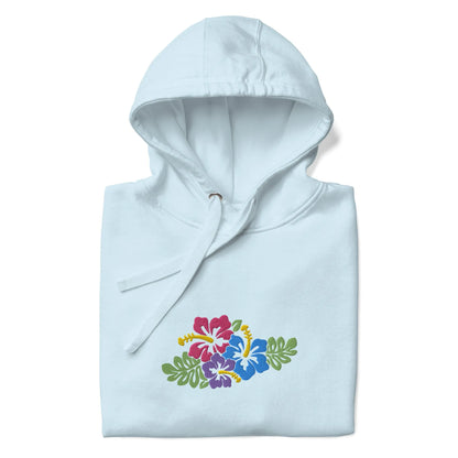 Hawaiian Tropical Leaves Embroidered Hoodie - The Global Wanderer