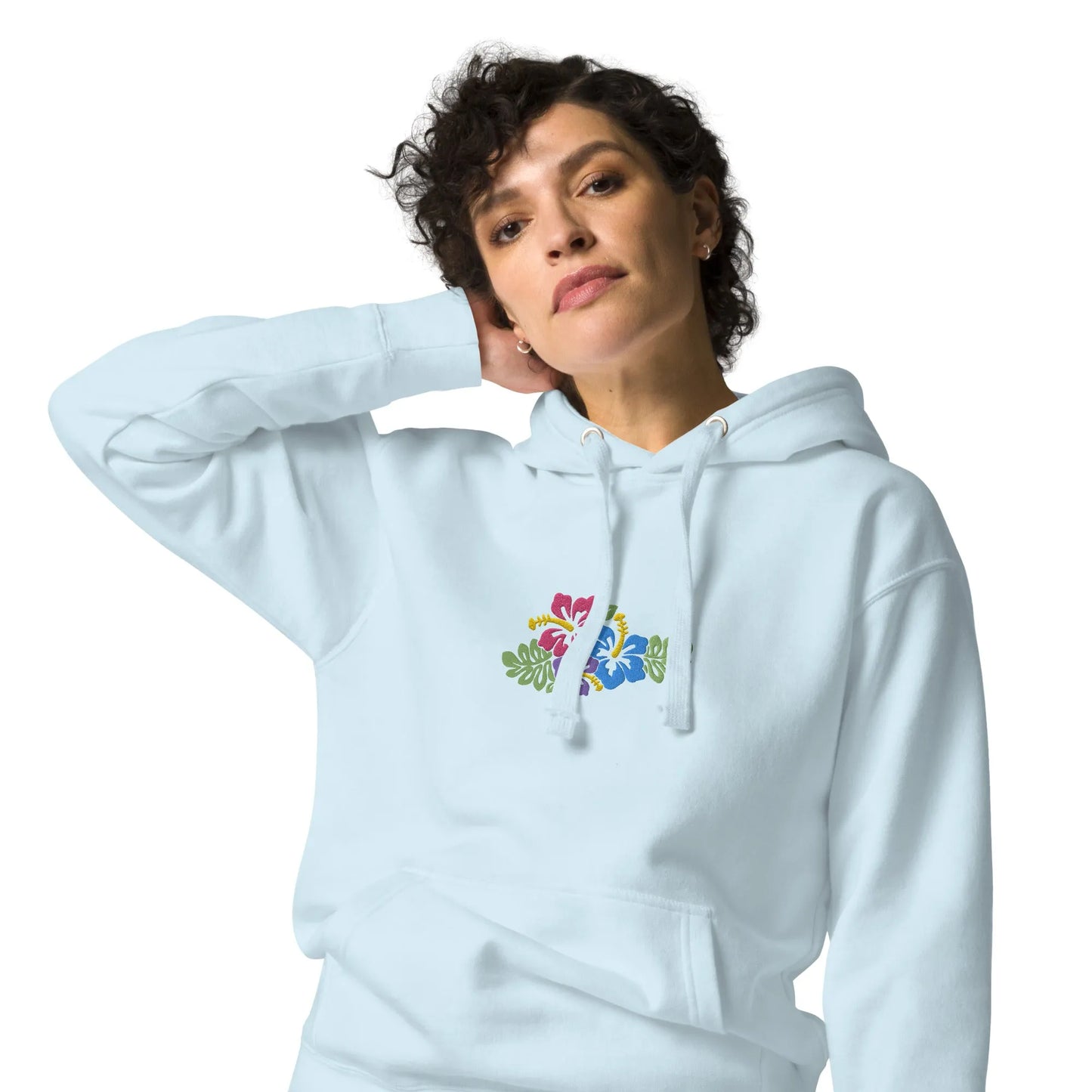 Hawaiian Tropical Leaves Embroidered Hoodie - The Global Wanderer