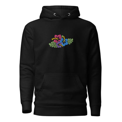 Hawaiian Tropical Leaves Embroidered Hoodie - The Global Wanderer