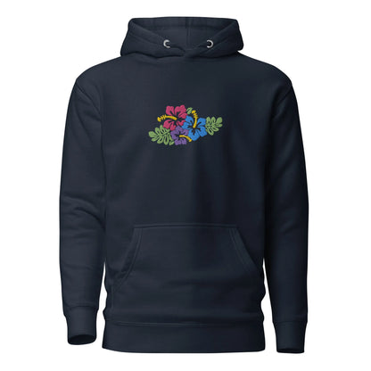 Hawaiian Tropical Leaves Embroidered Hoodie - The Global Wanderer