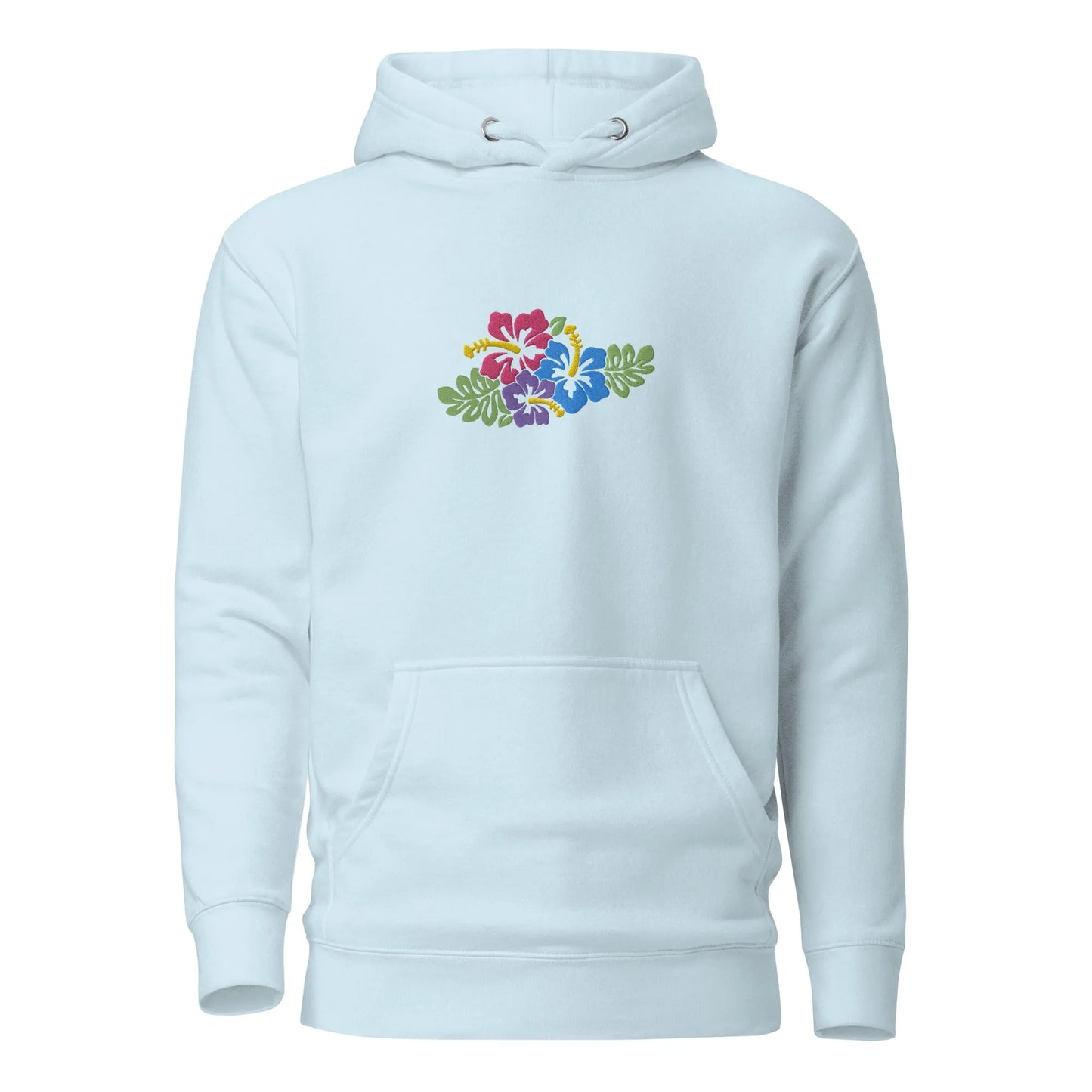 Hawaiian Tropical Leaves Embroidered Hoodie - The Global Wanderer