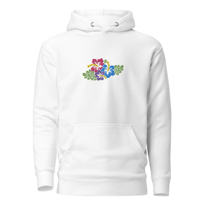 Hawaiian Tropical Leaves Embroidered Hoodie - The Global Wanderer