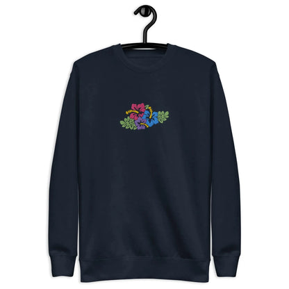 Hawaiian Tropical Leaves Embroidered Sweatshirt - The Global Wanderer