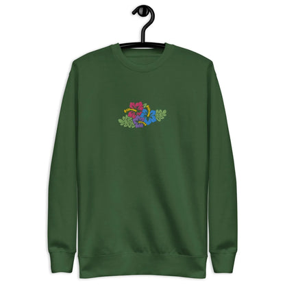 Hawaiian Tropical Leaves Embroidered Sweatshirt - The Global Wanderer