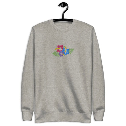 Hawaiian Tropical Leaves Embroidered Sweatshirt - The Global Wanderer