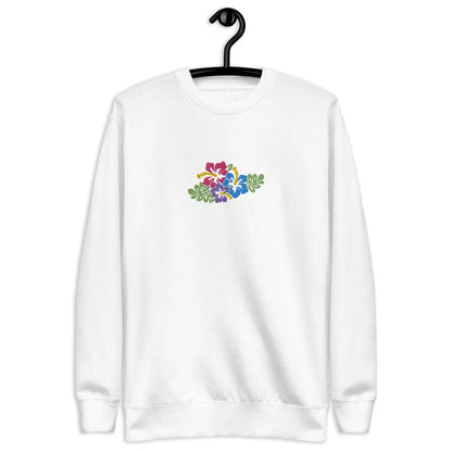 Hawaiian Tropical Leaves Embroidered Sweatshirt - The Global Wanderer