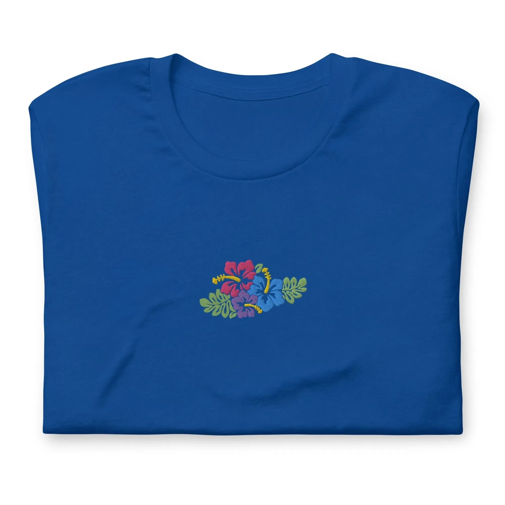 Hawaiian Tropical Leaves Embroidered T-Shirt - The Global Wanderer