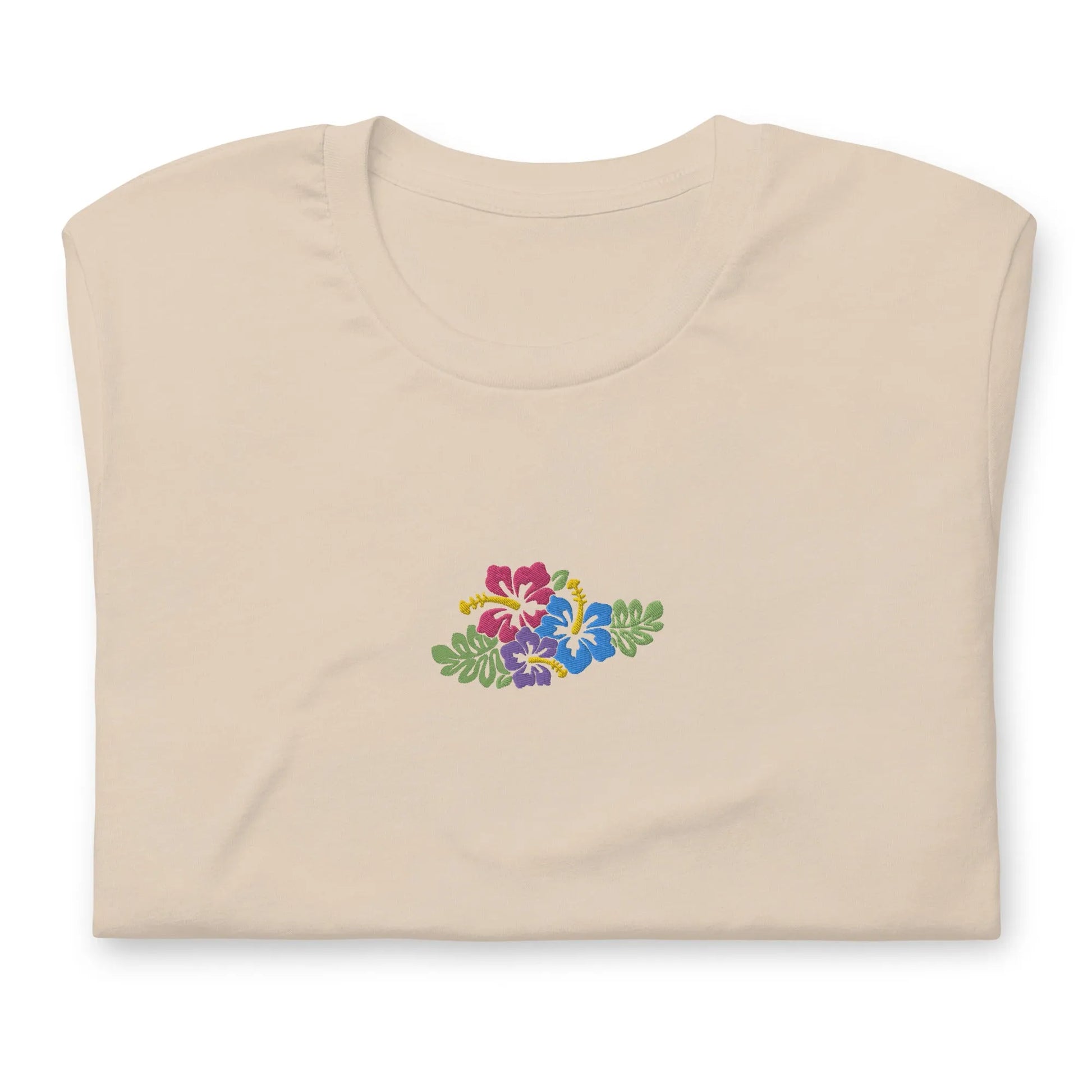 Hawaiian Tropical Leaves Embroidered T-Shirt - The Global Wanderer