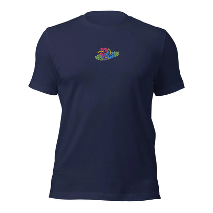 Hawaiian Tropical Leaves Embroidered T-Shirt - The Global Wanderer