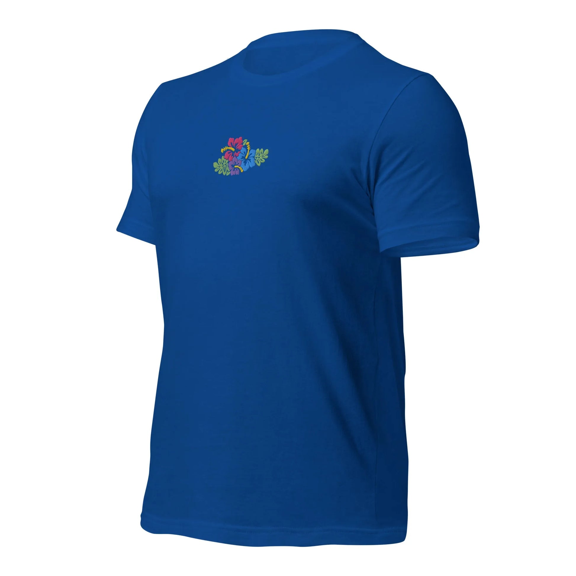 Hawaiian Tropical Leaves Embroidered T-Shirt - The Global Wanderer