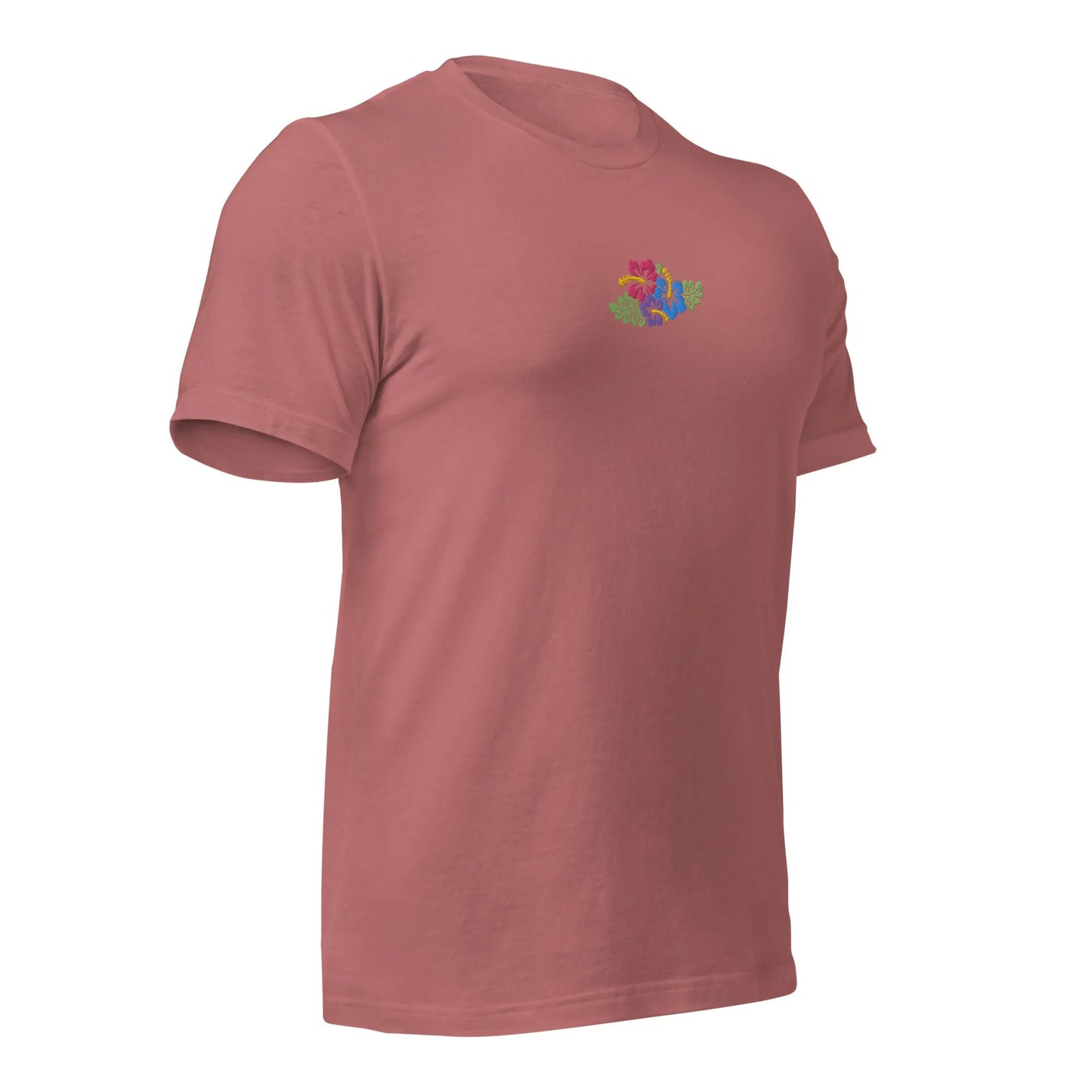 Hawaiian Tropical Leaves Embroidered T-Shirt - The Global Wanderer