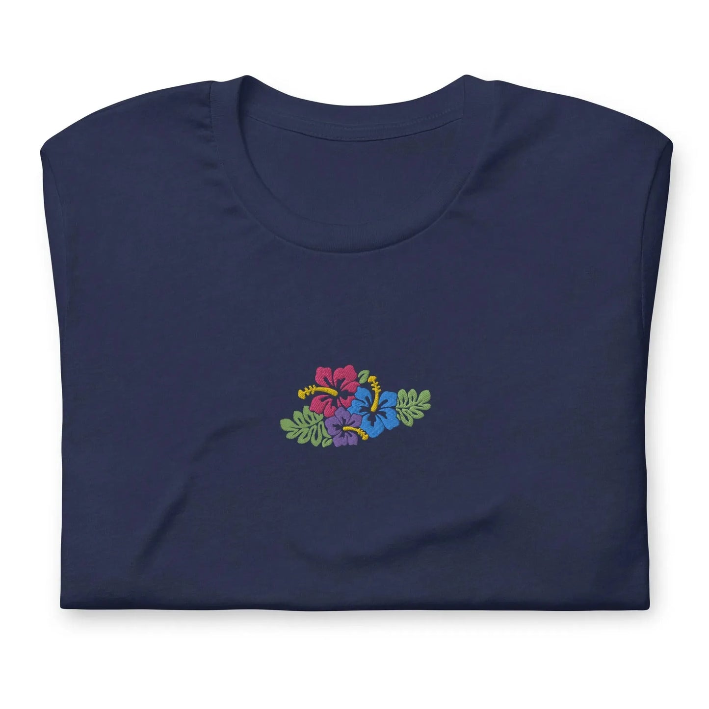 Hawaiian Tropical Leaves Embroidered T-Shirt - The Global Wanderer