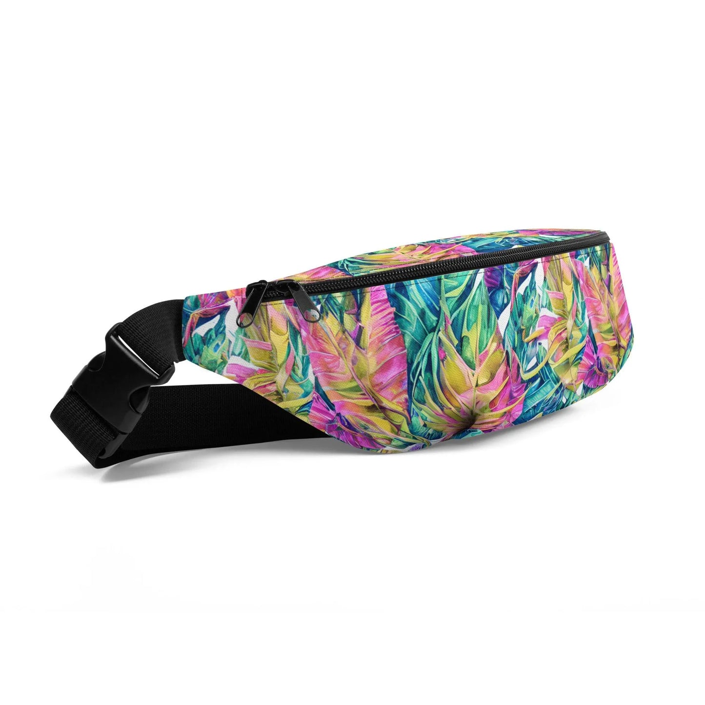 Hawaiian Tropical Leaves Fanny Pack - The Global Wanderer