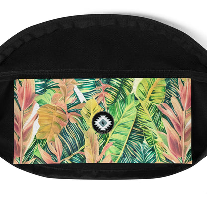 Hawaiian Tropical Leaves Fanny Pack - The Global Wanderer