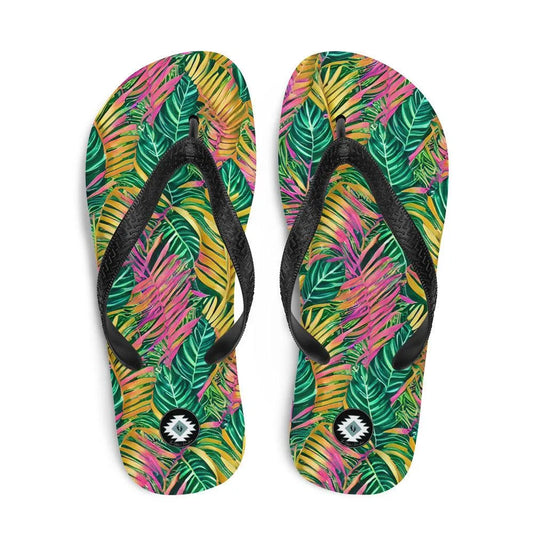 Hawaiian Tropical Leaves Flip Flops - The Global Wanderer