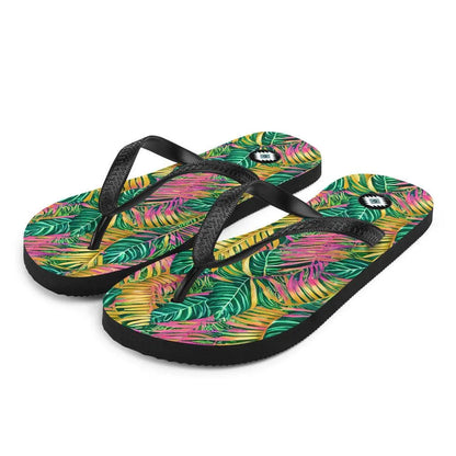 Hawaiian Tropical Leaves Flip Flops - The Global Wanderer