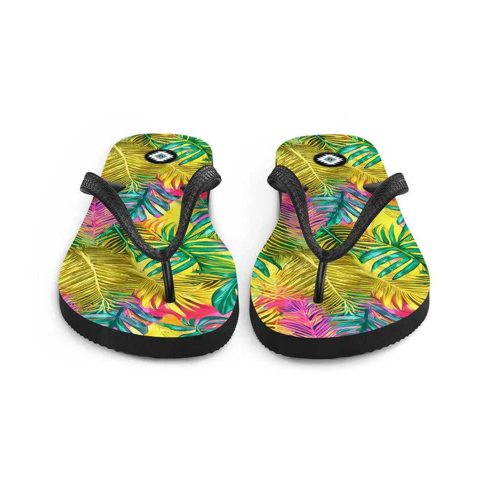 Hawaiian Tropical Leaves Flip Flops - The Global Wanderer