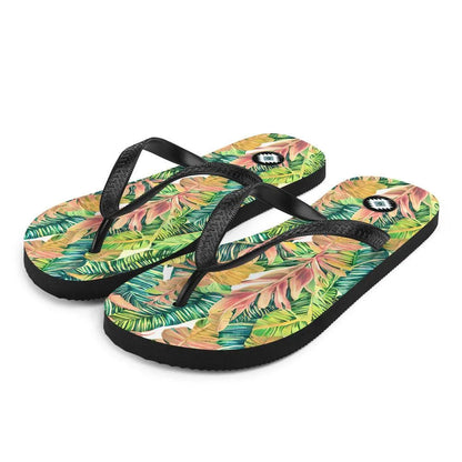 Hawaiian Tropical Leaves Flip Flops - The Global Wanderer