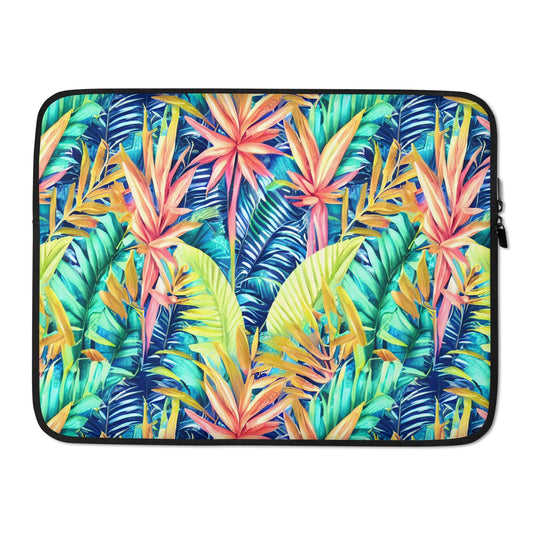 Hawaiian Tropical Leaves Laptop Case - The Global Wanderer