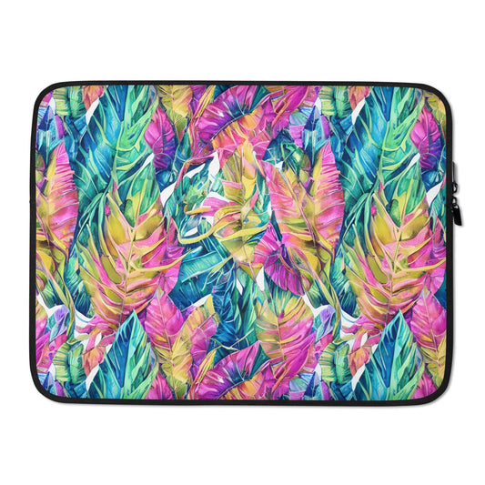 Hawaiian Tropical Leaves Laptop Case - The Global Wanderer