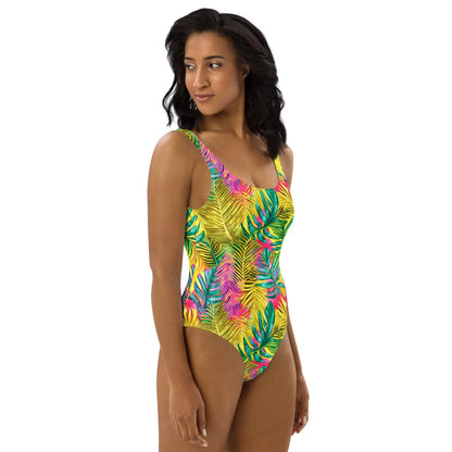 Hawaiian Tropical Leaves One-Piece Swimsuit - The Global Wanderer