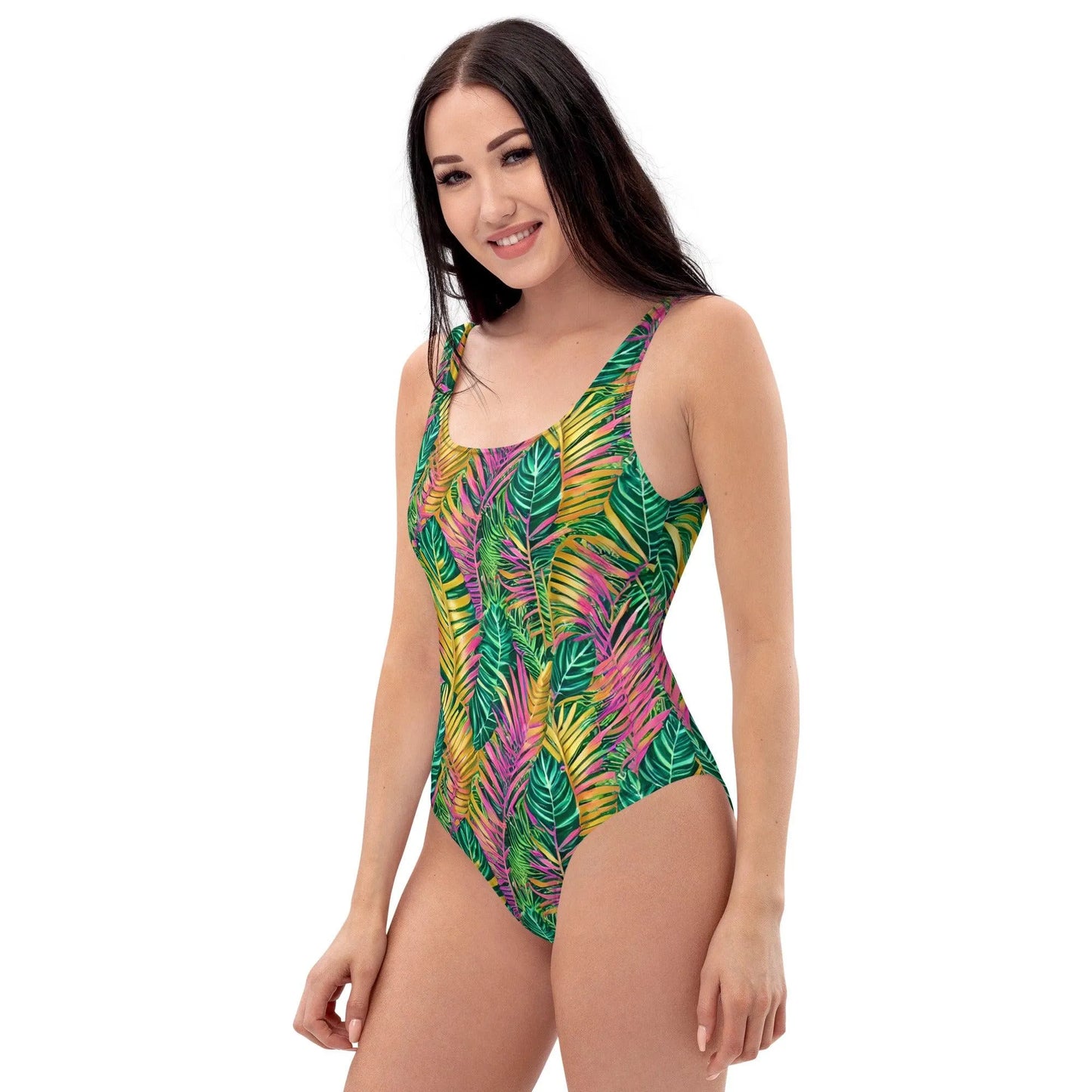 Hawaiian Tropical Leaves One-Piece Swimsuit - The Global Wanderer