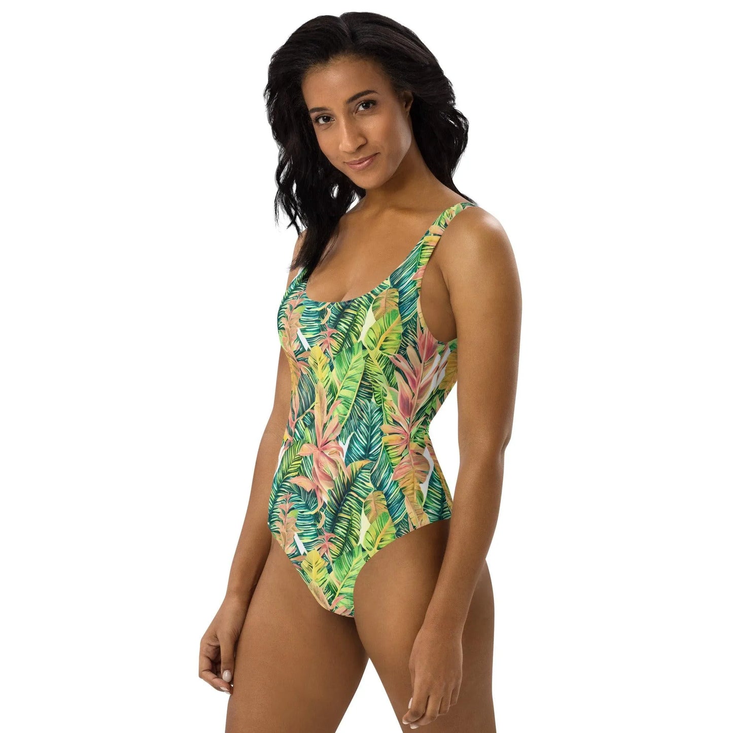 Hawaiian Tropical Leaves One-Piece Swimsuit - The Global Wanderer